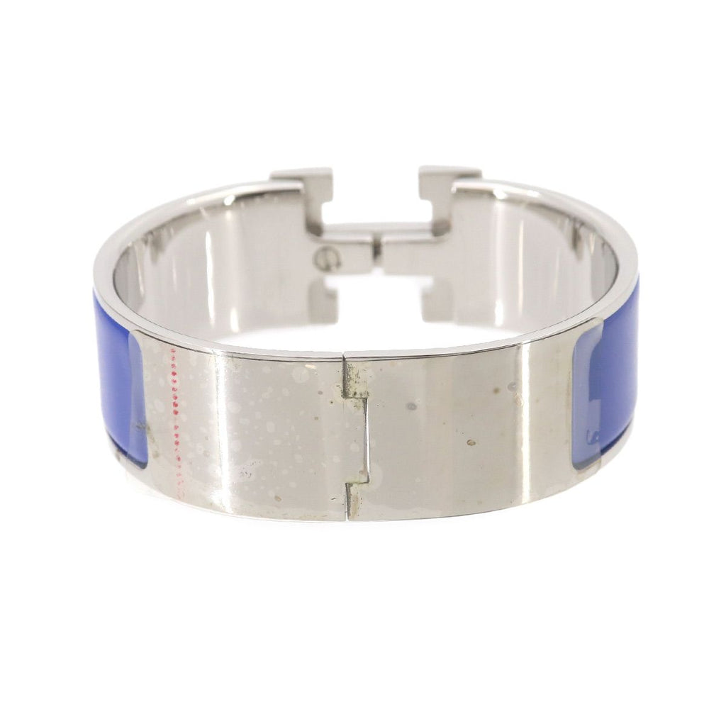 Hermes Clic Clac PM Bangle Blue Silver Bracelet — view 3