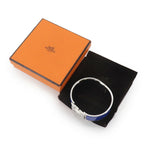 Hermes Clic Clac PM Bangle Blue Silver Bracelet — view 2