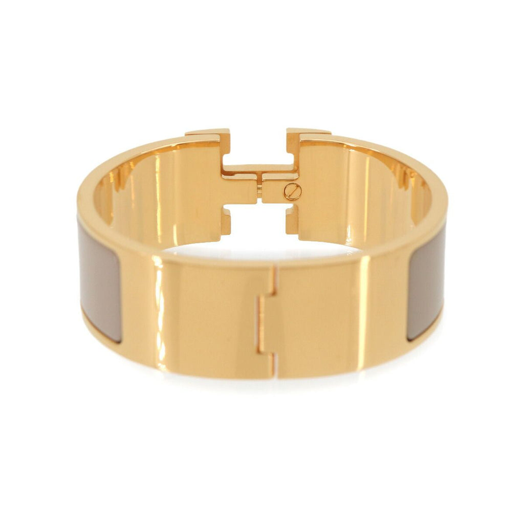 Hermes Clic Clac PM Bangle Gray Gold Bracelet — view 3