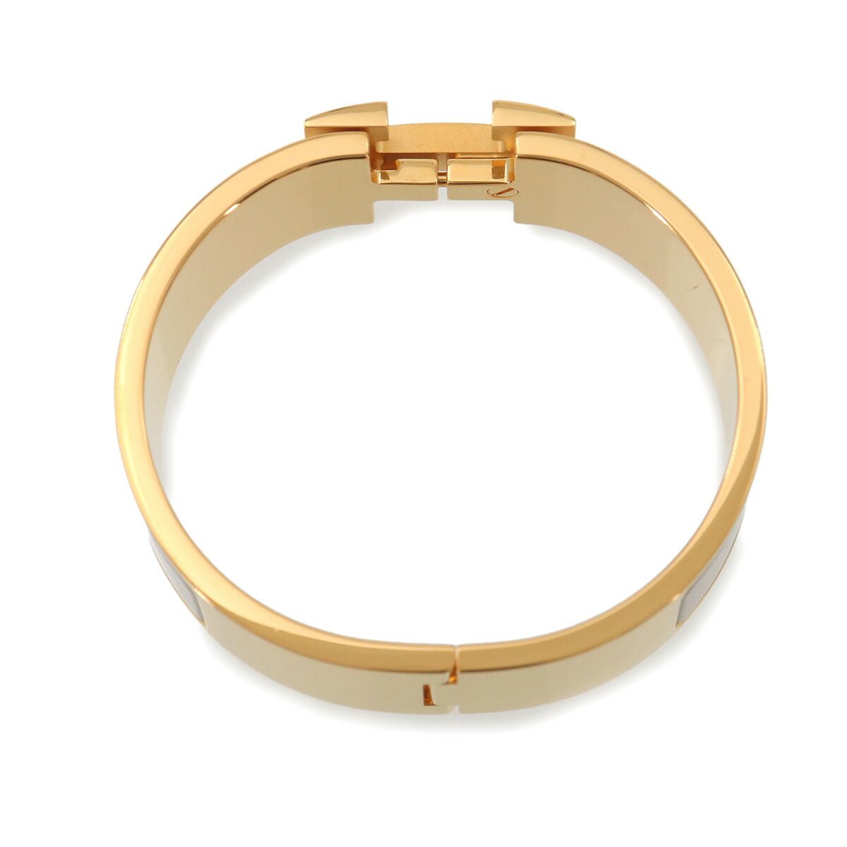 Hermes Clic Clac PM Bangle Gray Gold Bracelet — view 4