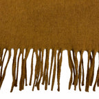 Celine Cashmere Logo Fringe Shawl Scarf Brown 30 180 cm — view 6