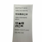 Celine Cashmere Logo Fringe Shawl Scarf Brown 30 180 cm — view 8
