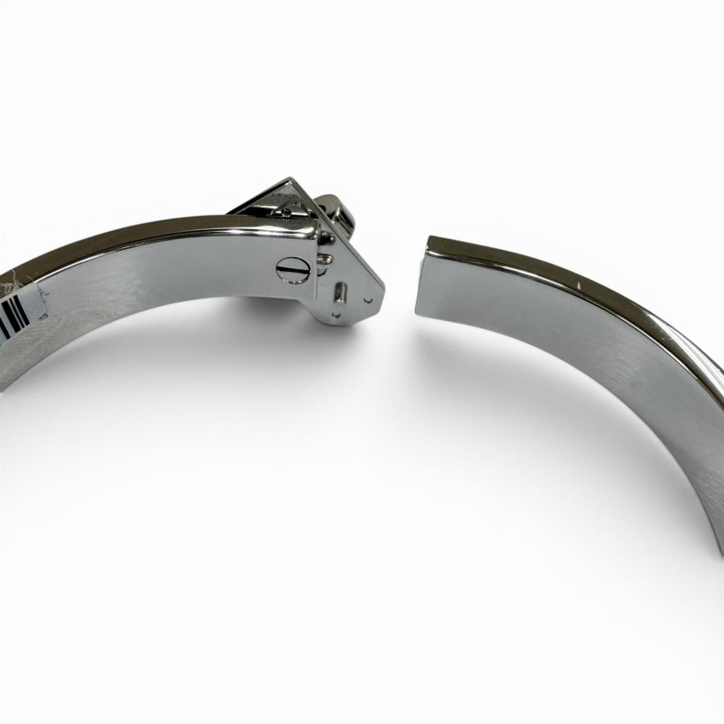 Hermes Mini Click Kelly Bracelet Bangle Silver Orange — view 8