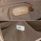 Chanel Triple Coco Chain Shoulder Bag Caviar Leather Light Brown Gold Vintage — view 8