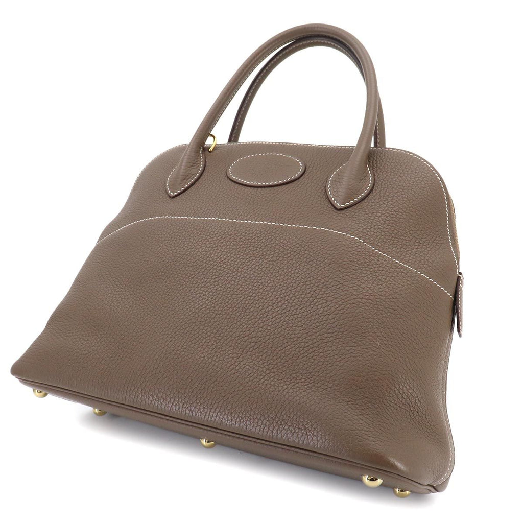 Hermes Bolide 31 2-Way Bag Taurillon Clemence Etoupe Gold — view 9