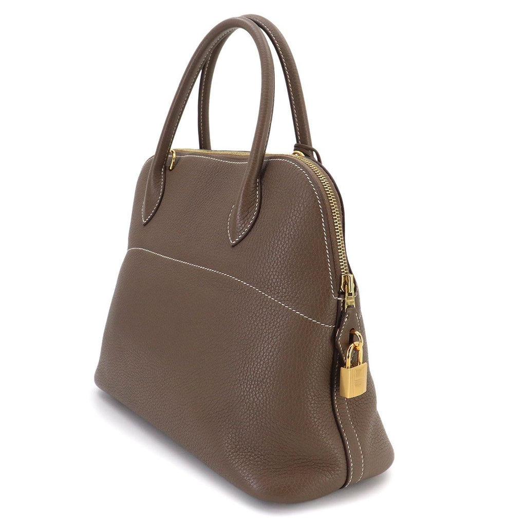 Hermes Bolide 31 2-Way Bag Taurillon Clemence Etoupe Gold — view 3