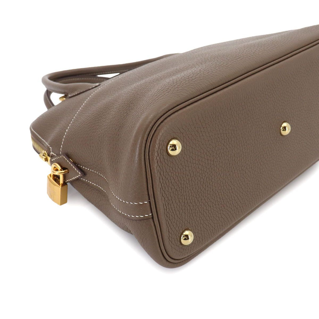 Hermes Bolide 31 2-Way Bag Taurillon Clemence Etoupe Gold — view 8