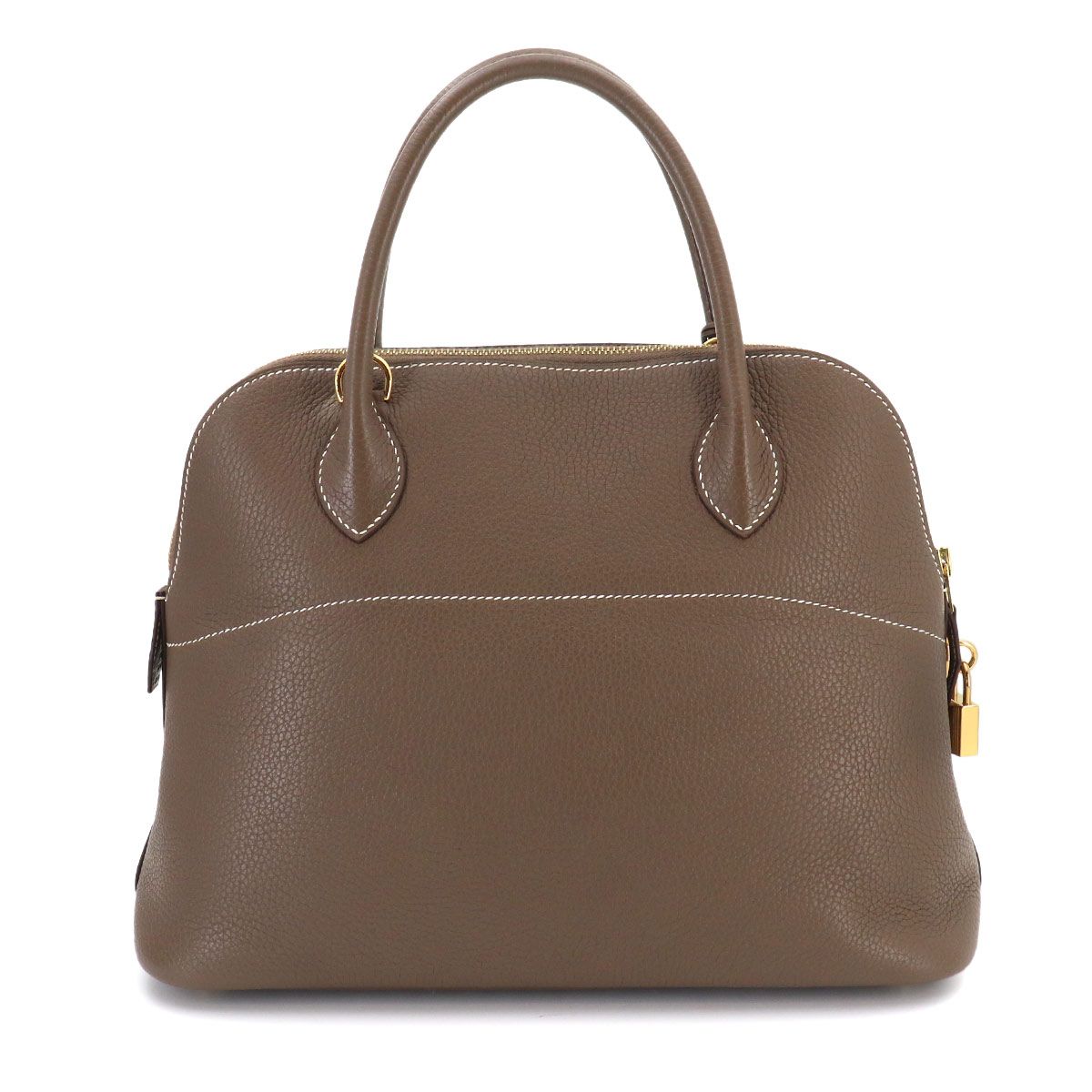 Hermes Bolide 31 2-Way Bag Taurillon Clemence Etoupe Gold — view 2