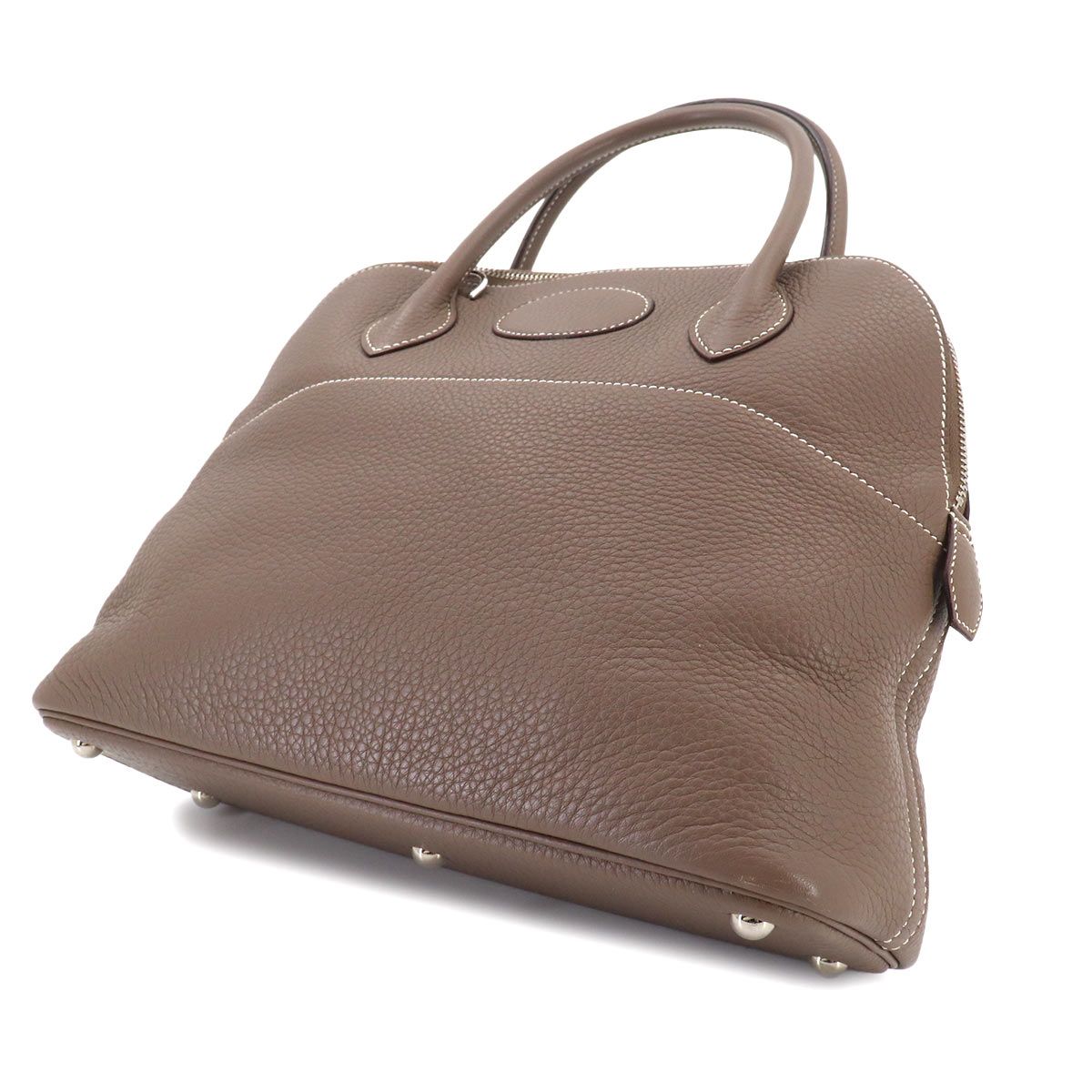Hermes Bolide 31 2-Way Bag Taurillon Clemence Etoupe Silver — view 9