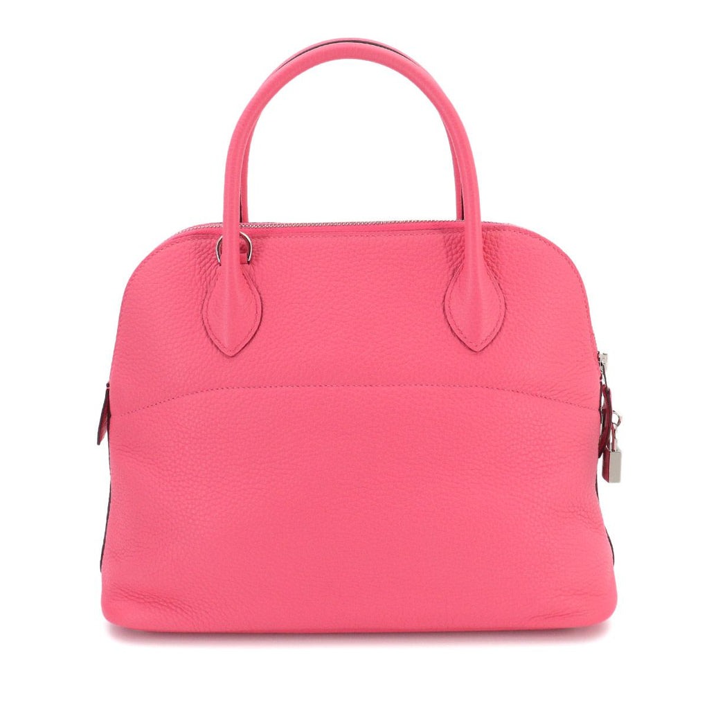 Hermes Bolide 31 2-Way Bag Taurillon Clemence Rose Azalea Silver — view 2