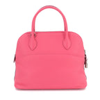 Hermes Bolide 31 2-Way Bag Taurillon Clemence Rose Azalea Silver — view 2