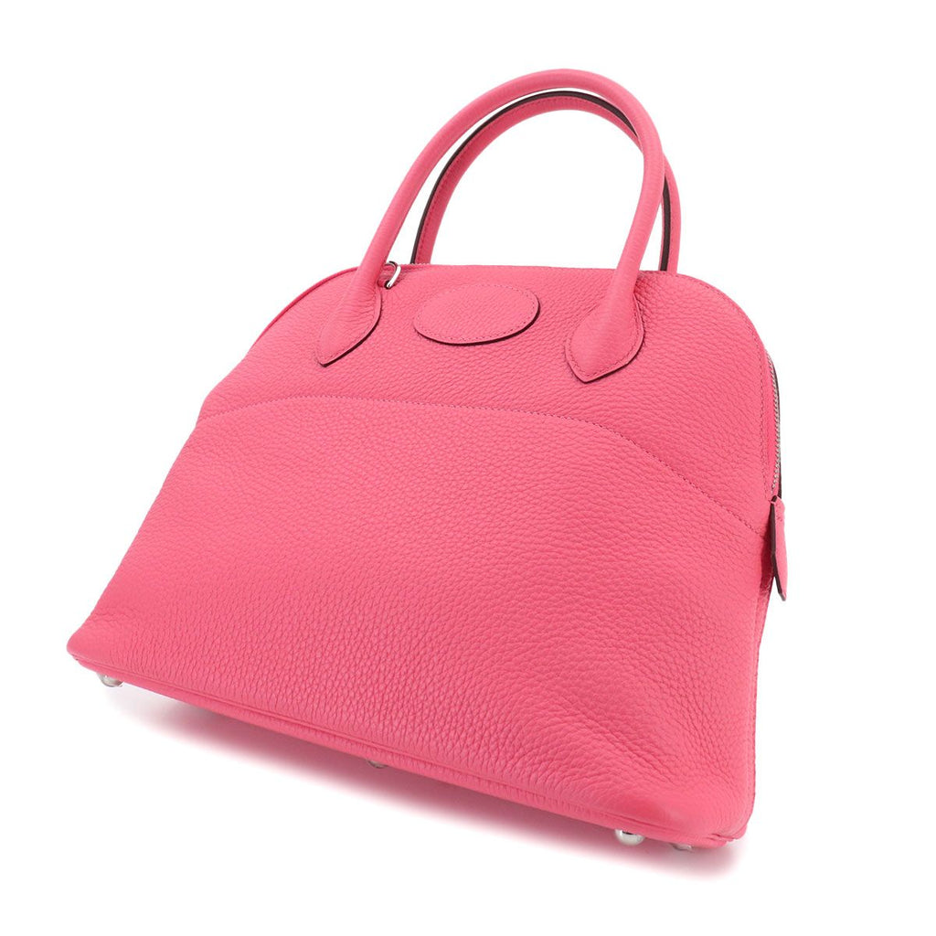 Hermes Bolide 31 2-Way Bag Taurillon Clemence Rose Azalea Silver — view 9