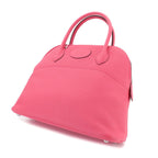 Hermes Bolide 31 2-Way Bag Taurillon Clemence Rose Azalea Silver — view 9