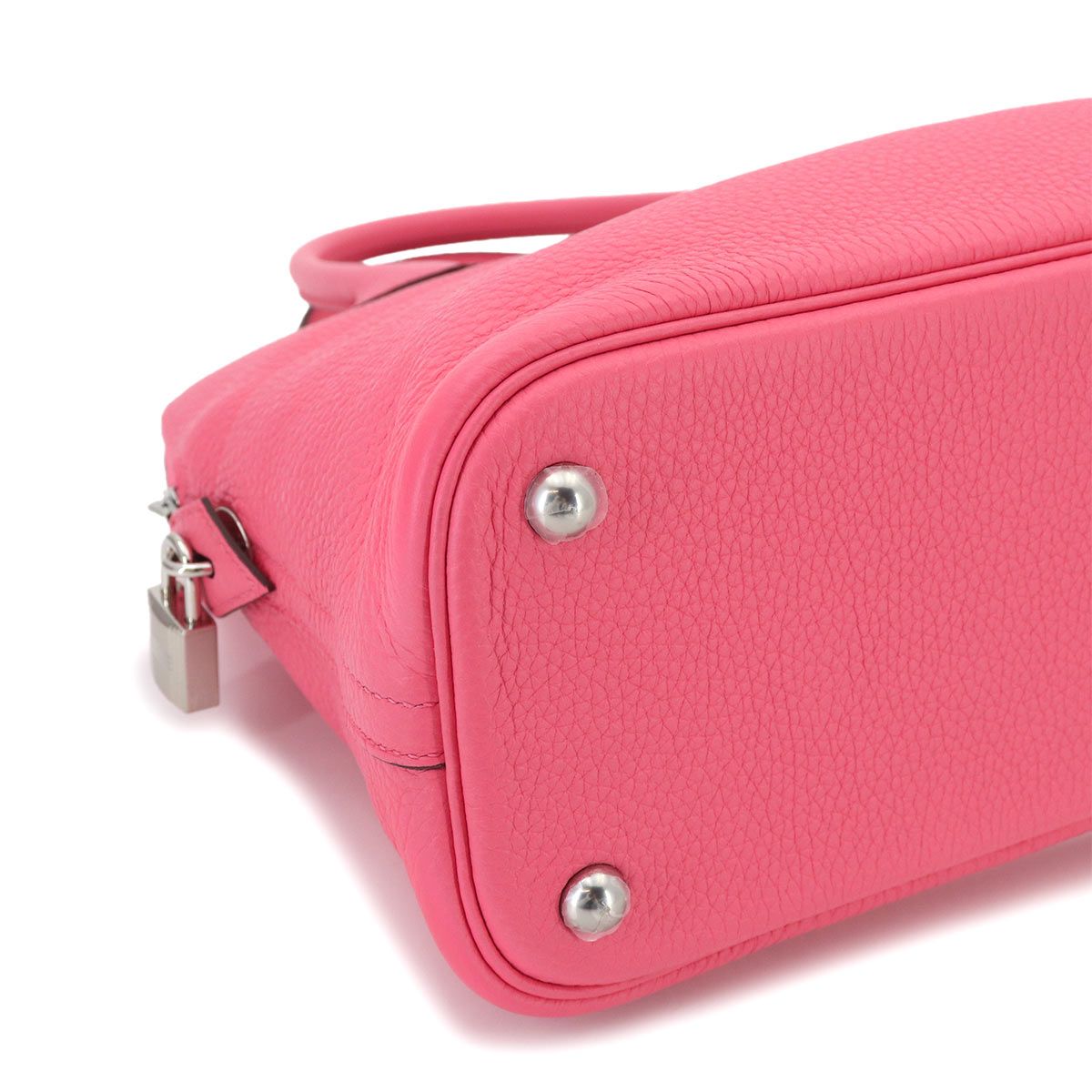 Hermes Bolide 31 2-Way Bag Taurillon Clemence Rose Azalea Silver — view 8