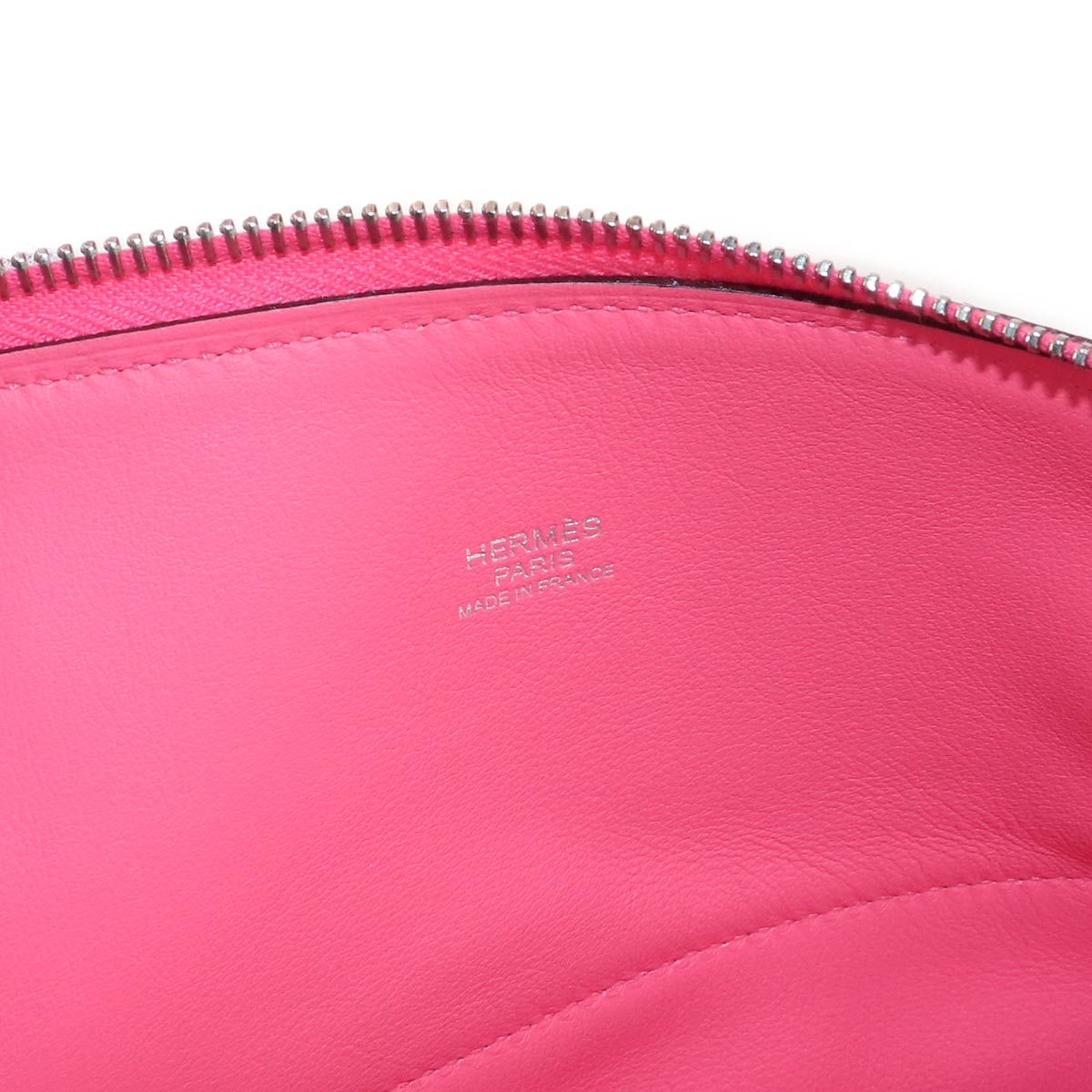 Hermes Bolide 31 2-Way Bag Taurillon Clemence Rose Azalea Silver — view 7