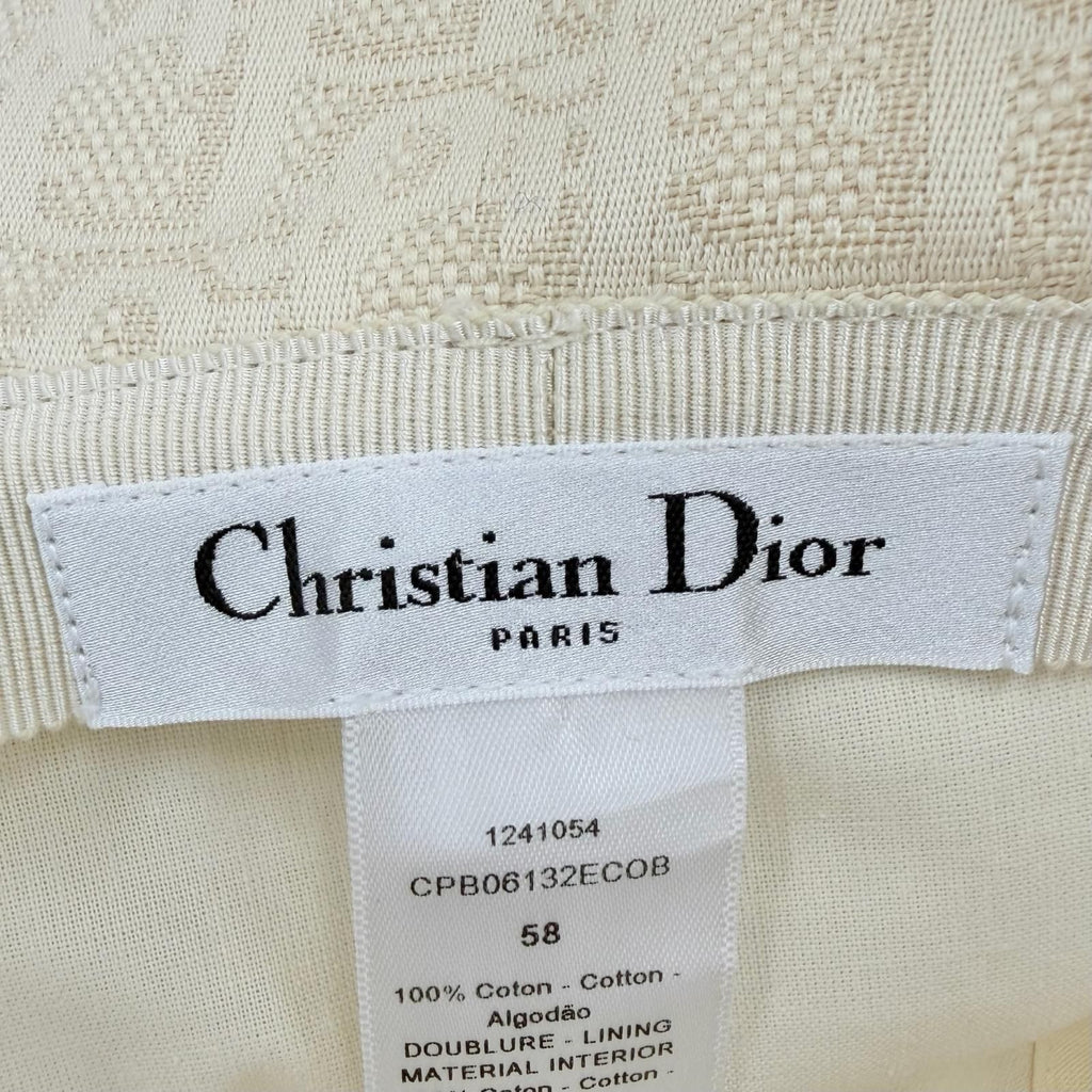 Dior Teddy-d Oblique Bob Hat Cotton 100% Leather Hat 58 — view 9