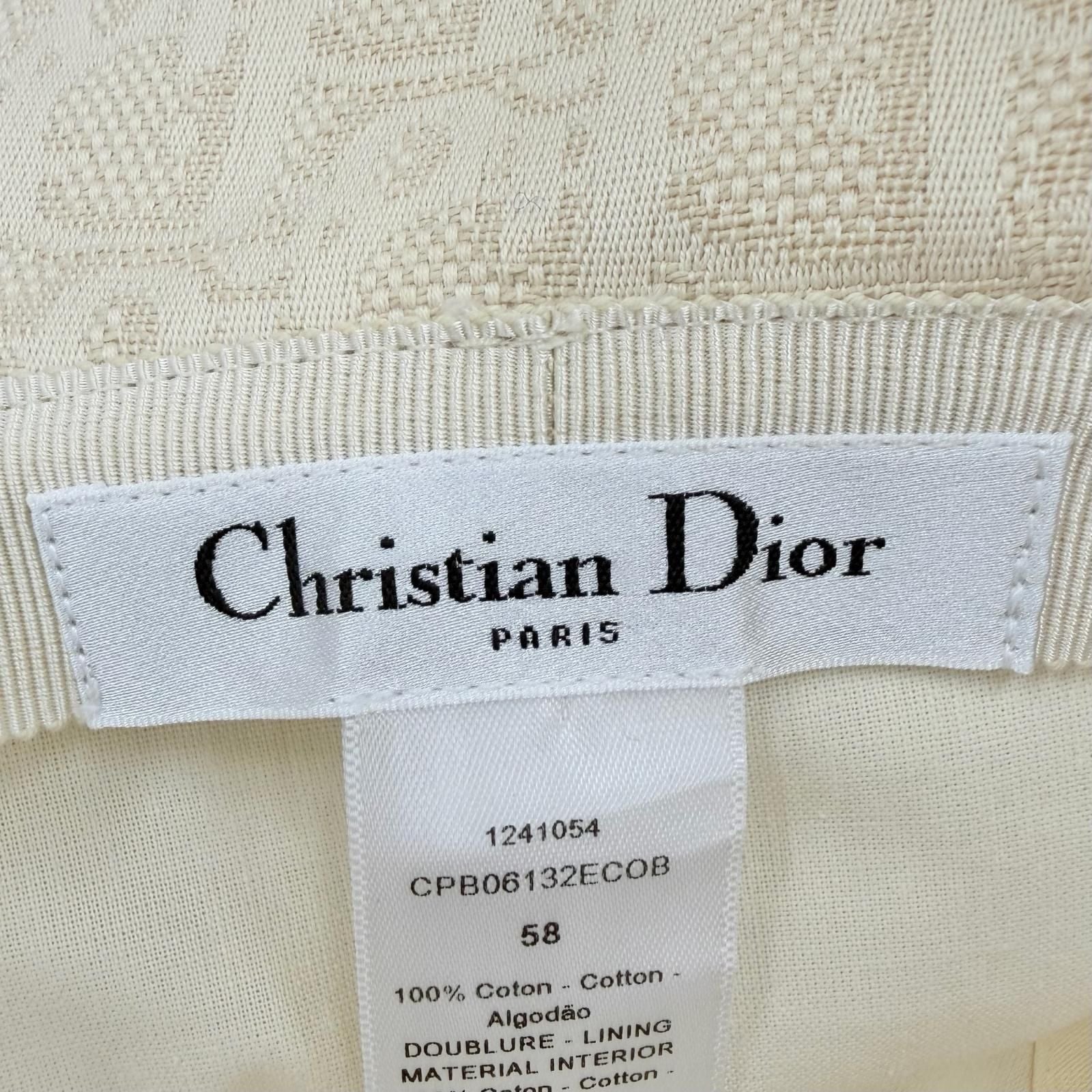 Dior Teddy-d Oblique Bob Hat Cotton 100% Leather Hat 58 — view 9