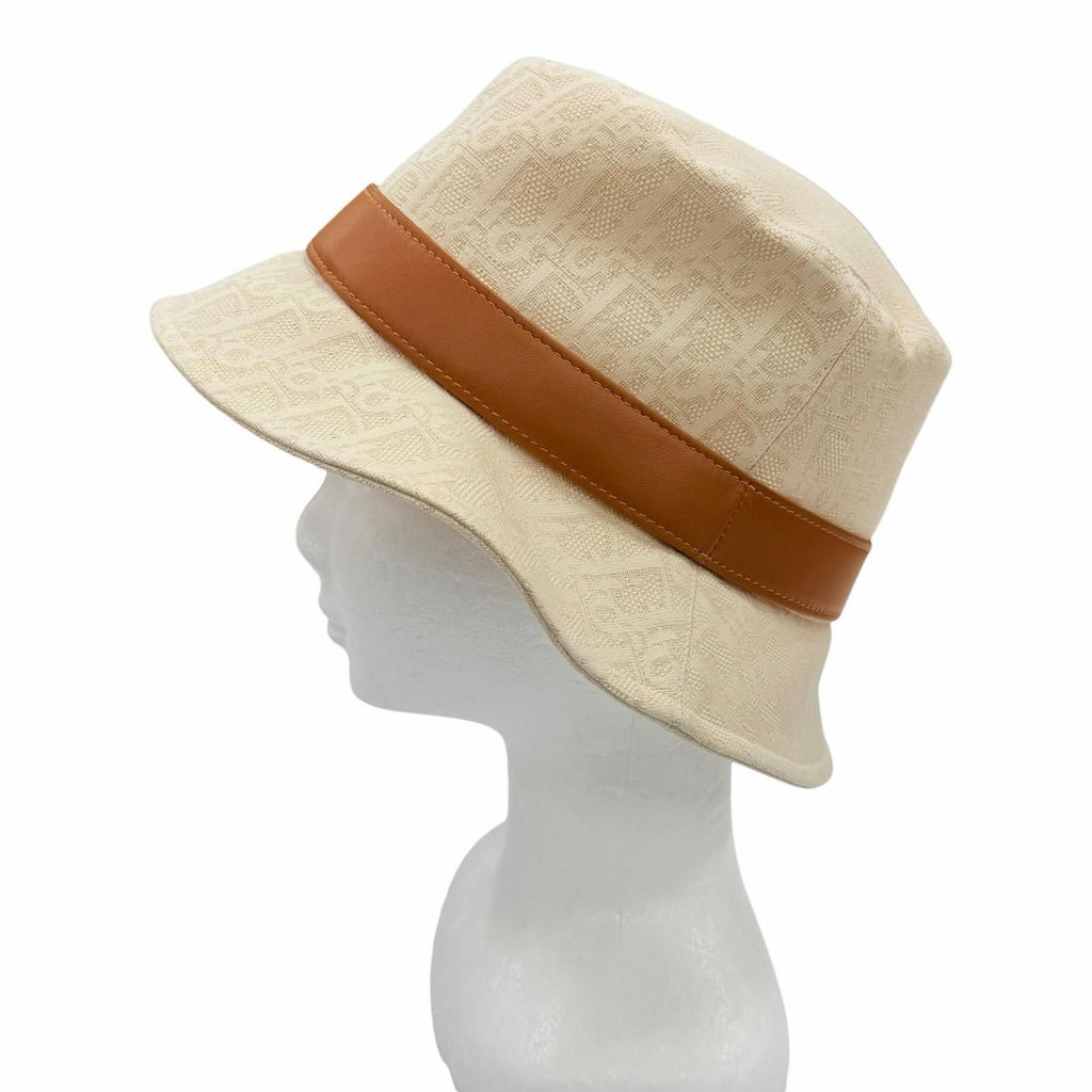 Dior Teddy-d Oblique Bob Hat Cotton 100% Leather Hat 58 — view 4