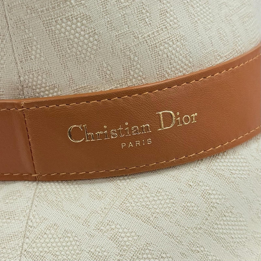 Dior Teddy-d Oblique Bob Hat Cotton 100% Leather Hat 58 — view 8