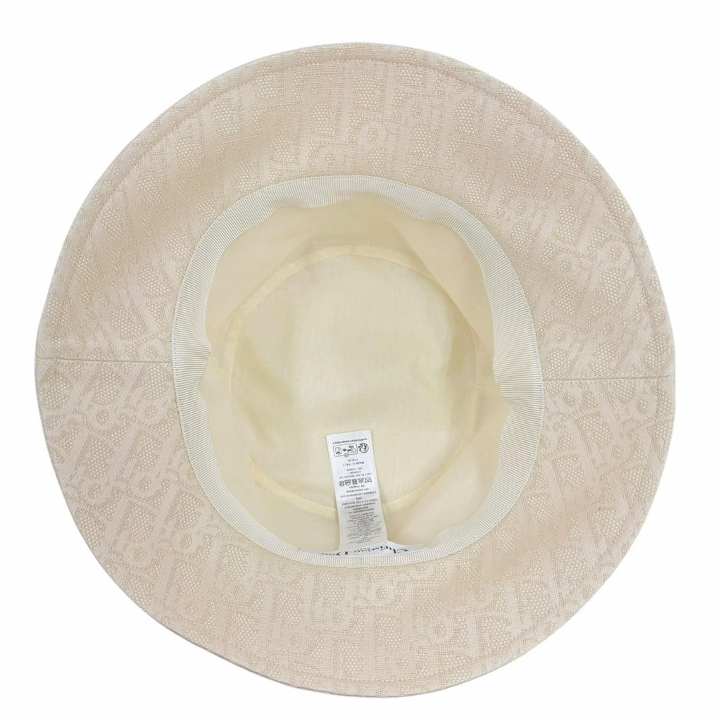 Dior Teddy-d Oblique Bob Hat Cotton 100% Leather Hat 58 — view 7