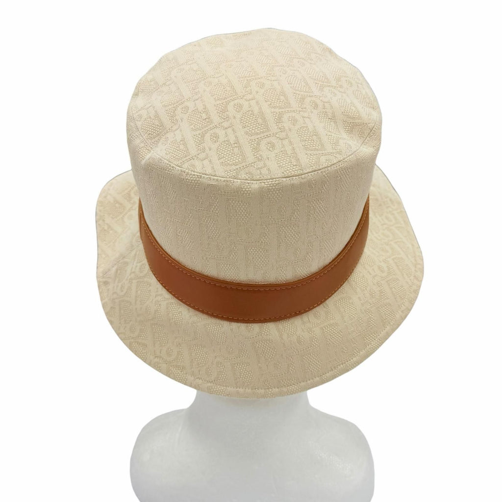 Dior Teddy-d Oblique Bob Hat Cotton 100% Leather Hat 58 — view 5