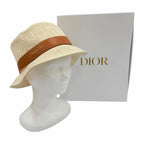 Dior Teddy-d Oblique Bob Hat Cotton 100% Leather Hat 58 — view 2