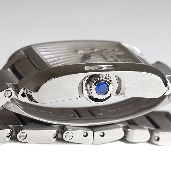 Cartier Watch Tank en Gray SM Diamond SS Quartz Silver Dial Polished — view 6