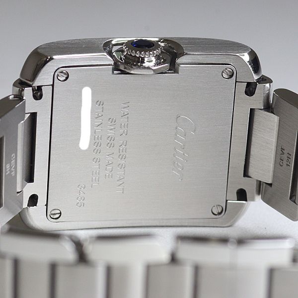 Cartier Watch Tank en Gray SM Diamond SS Quartz Silver Dial Polished — view 5