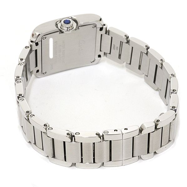 Cartier Watch Tank en Gray SM Diamond SS Quartz Silver Dial Polished — view 4
