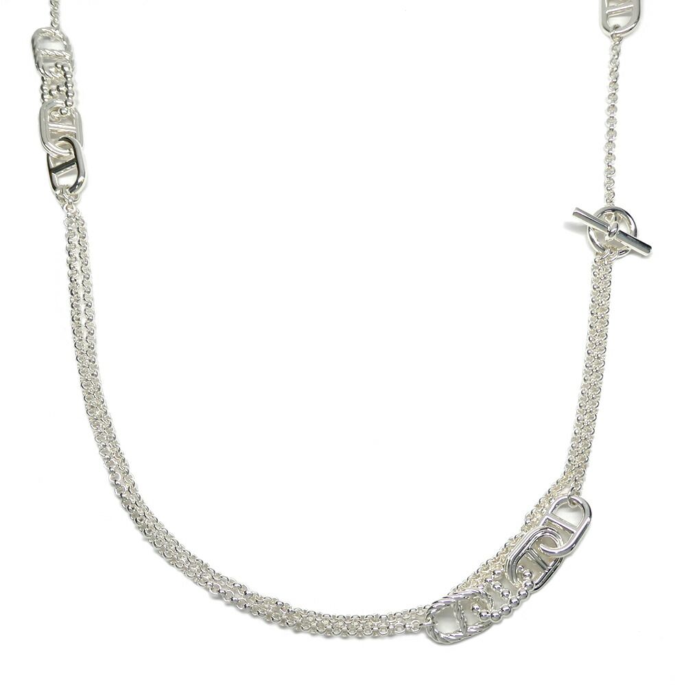 Hermes Necklace Chaine D'ancre Area 2 Long Silver