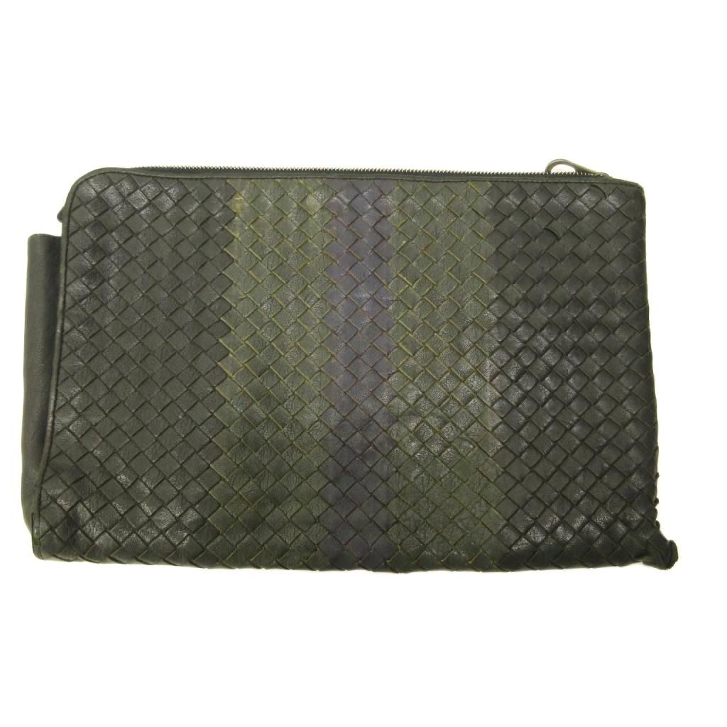 Bottega Veneta Intrecciato Clutch Second Line Leather Black — view 3