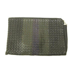 Bottega Veneta Intrecciato Clutch Second Line Leather Black