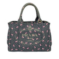 Prada Tote Canapa Gray Pink White Elephant
