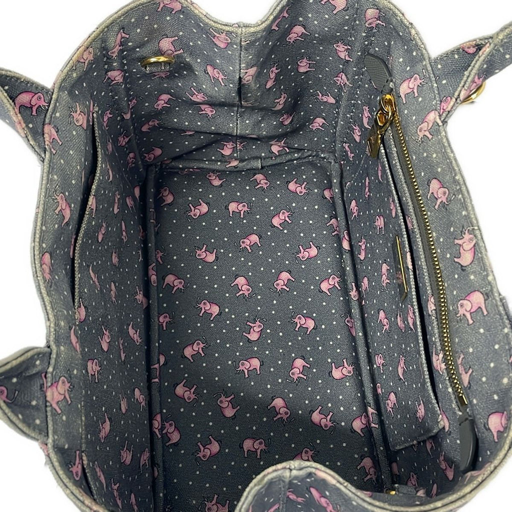 Prada Tote Canapa Gray Pink White Elephant — view 7