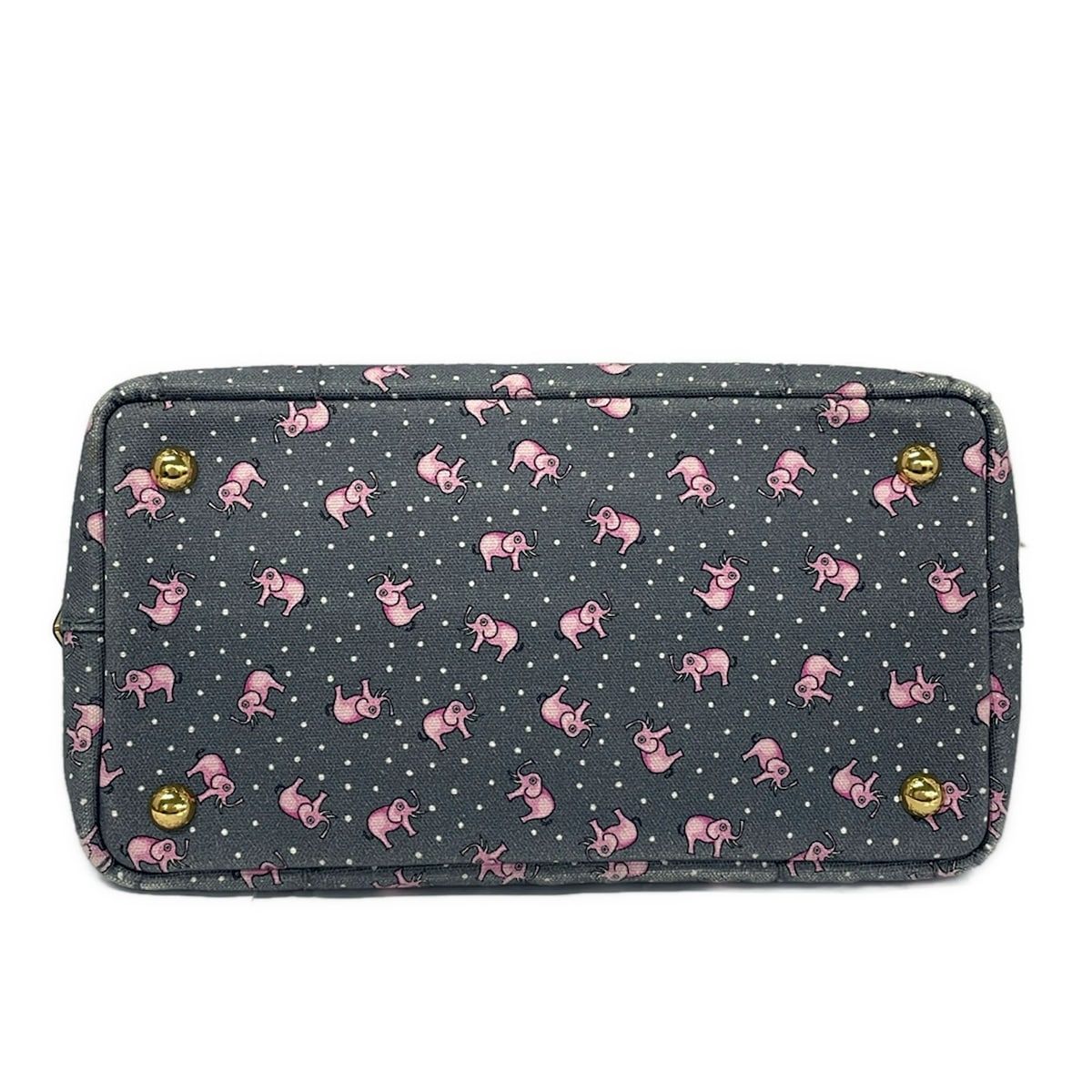 Prada Tote Canapa Gray Pink White Elephant — view 5