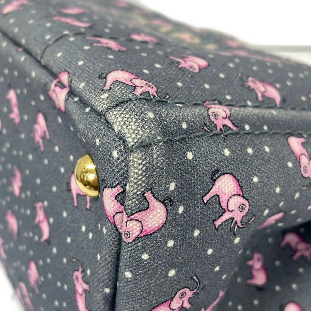 Prada Tote Canapa Gray Pink White Elephant — view 6
