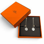 Hermes Exlibris PM Earrings Silver Gold — view 2