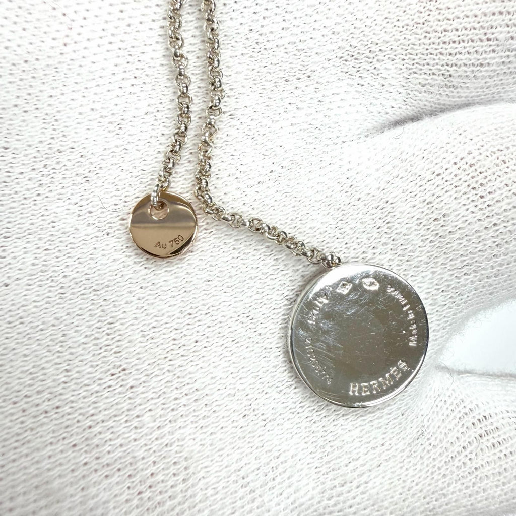 Hermes Exlibris PM Earrings Silver Gold — view 8
