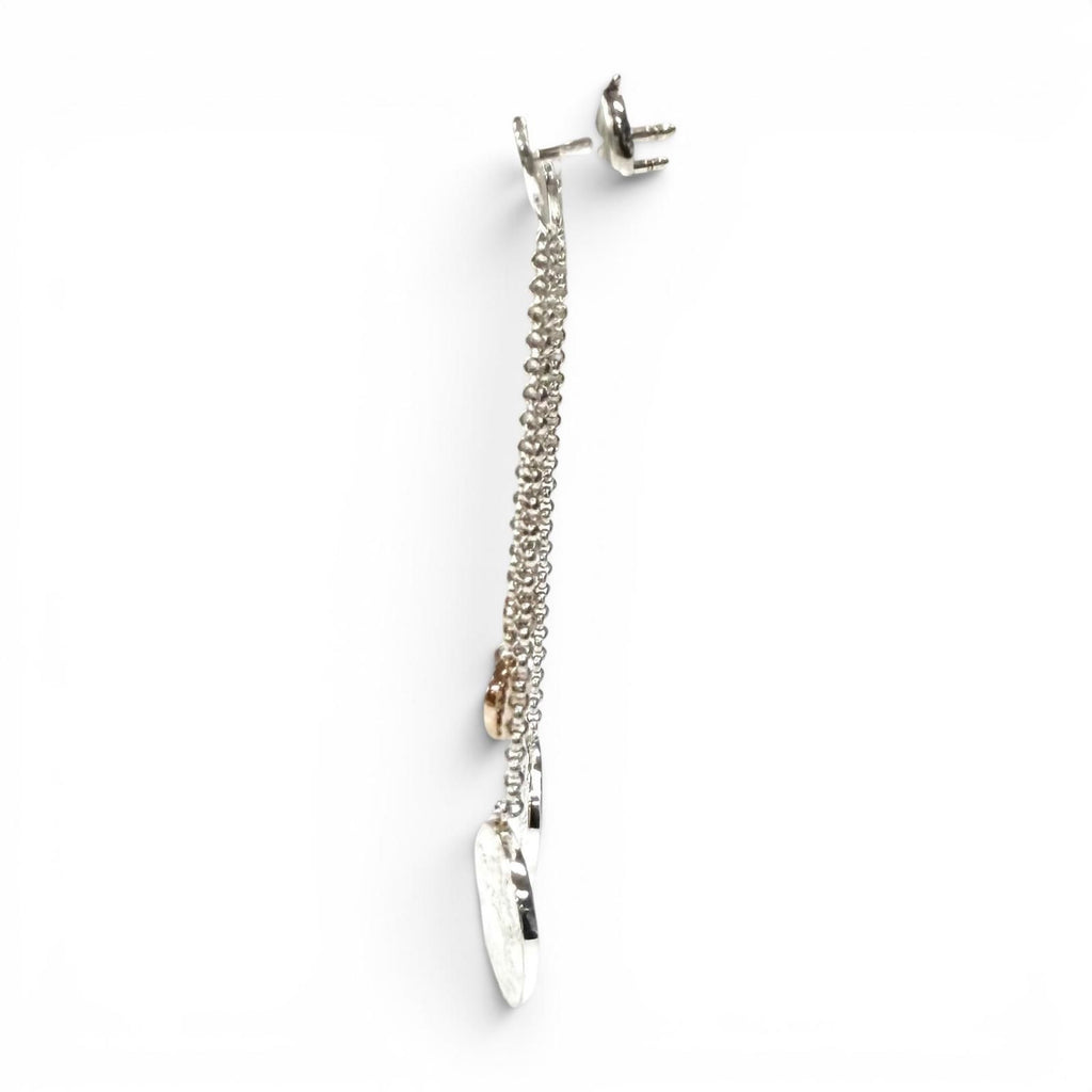 Hermes Exlibris PM Earrings Silver Gold — view 3