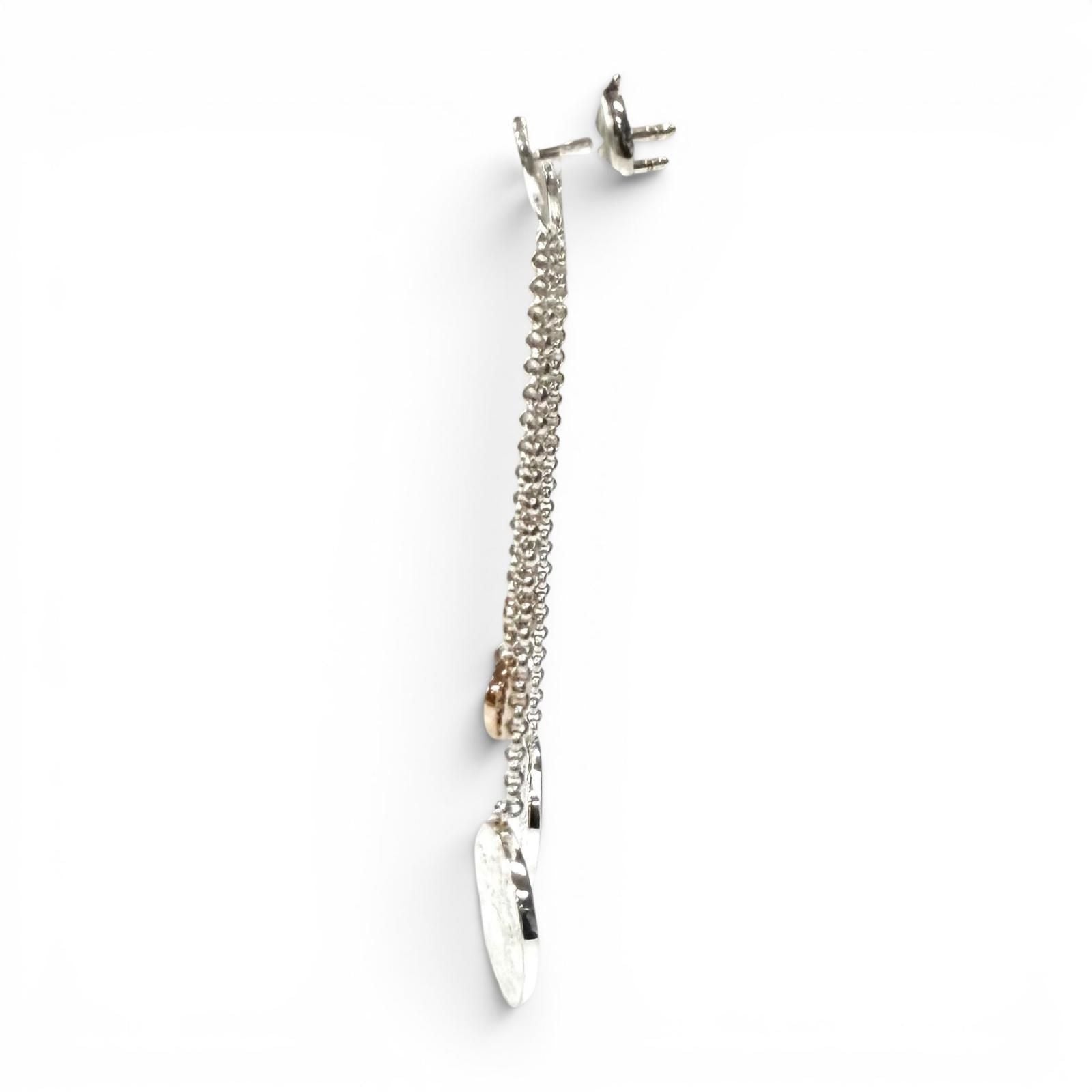 Hermes Exlibris PM Earrings Silver Gold — view 3