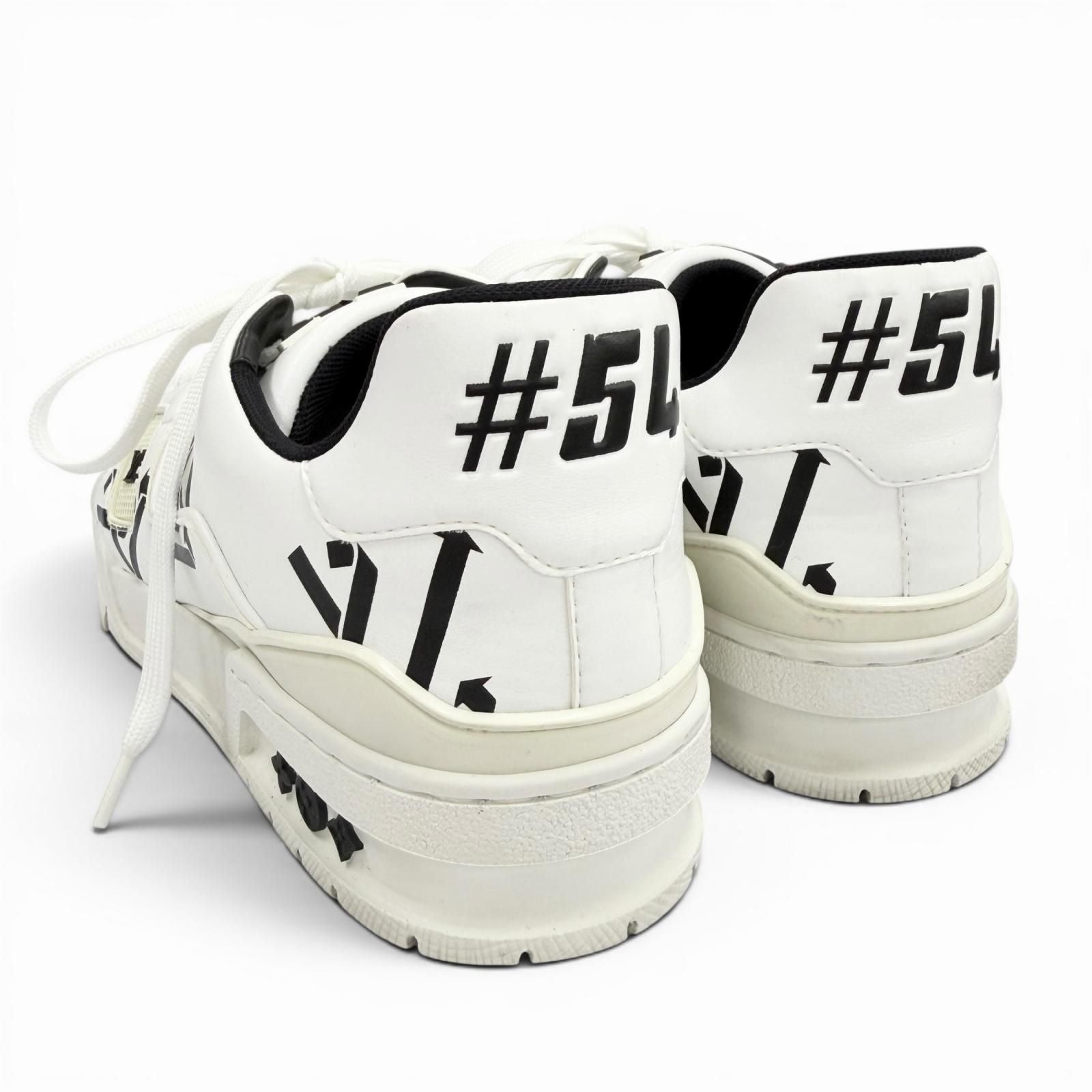 Louis Vuitton LV Trainer Line Leather LV Logo All Over Pattern Low Cut Sneakers — view 3