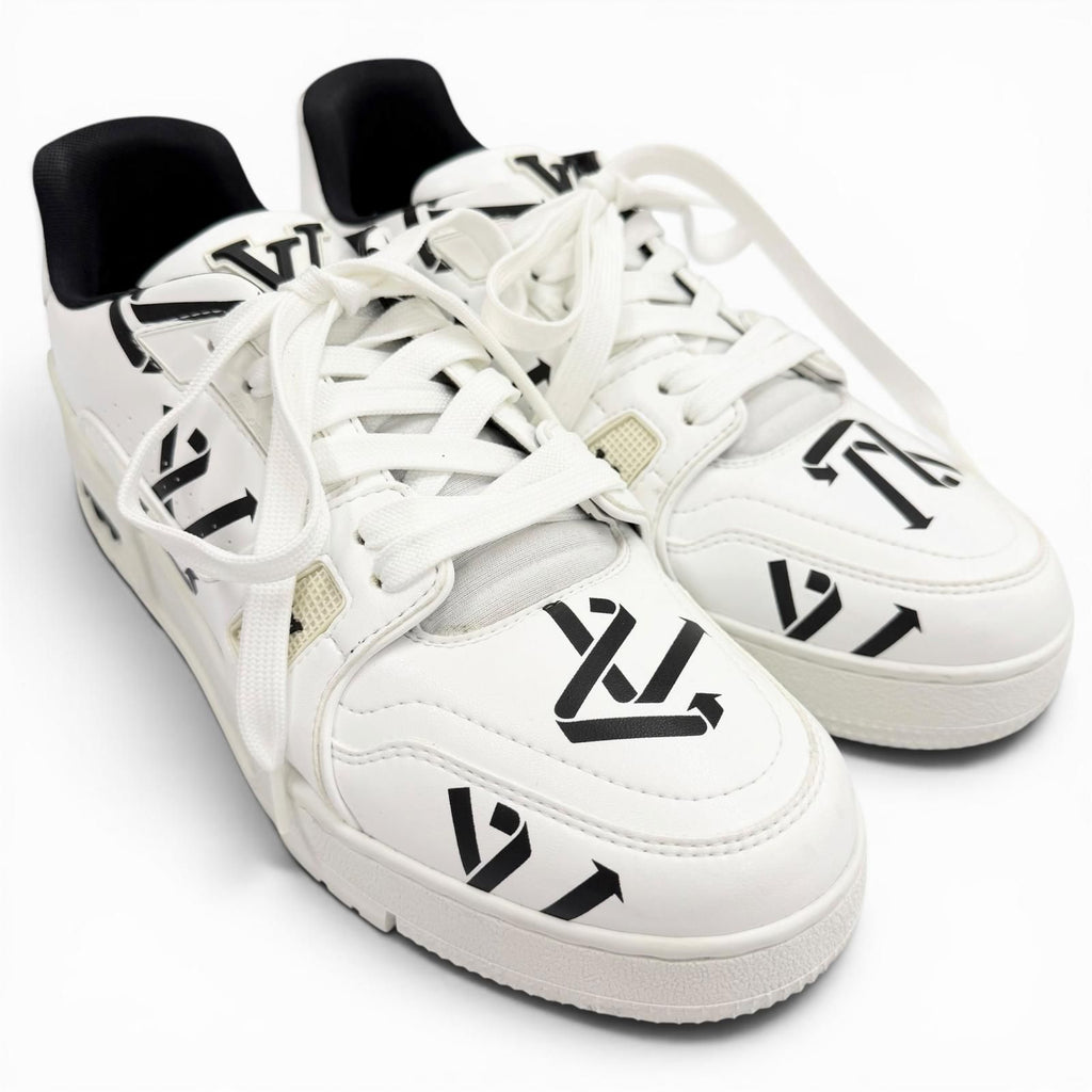Louis Vuitton LV Trainer Line Leather LV Logo All Over Pattern Low Cut Sneakers — view 2