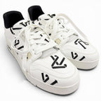 Louis Vuitton LV Trainer Line Leather LV Logo All Over Pattern Low Cut Sneakers — view 2