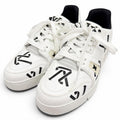 Louis Vuitton LV Trainer Line Leather LV Logo All Over Pattern Low Cut Sneakers