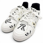 Louis Vuitton LV Trainer Line Leather LV Logo All Over Pattern Low Cut Sneakers