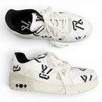 Louis Vuitton LV Trainer Line Leather LV Logo All Over Pattern Low Cut Sneakers — view 5