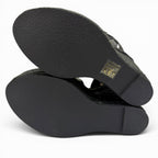 Saint Laurent Tribute Tweediso le Espadri Leather Sandals Black — view 7