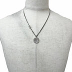 Louis Vuitton Pendant Damier Staple Necklace Silver — view 3