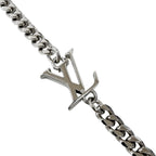 Louis Vuitton Pendant Damier Staple Necklace Silver — view 7
