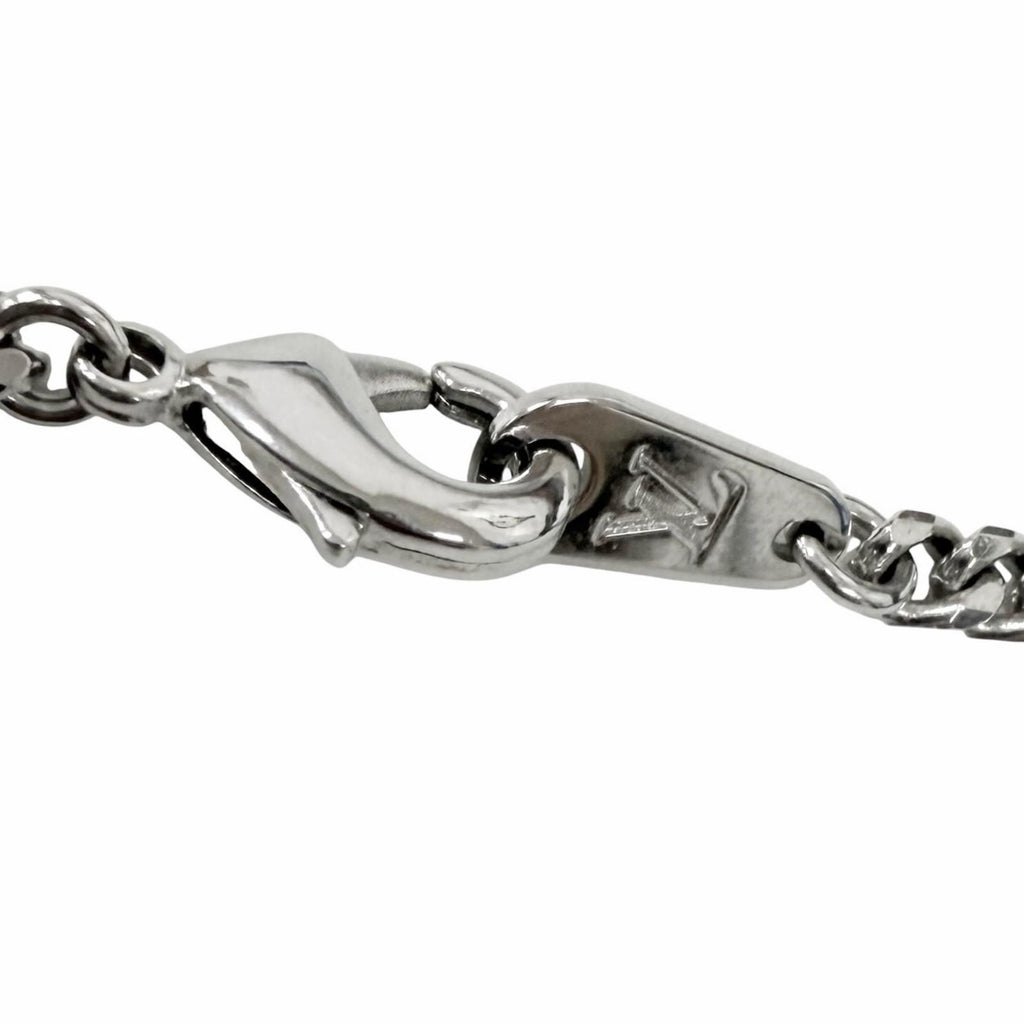Louis Vuitton Pendant Damier Staple Necklace Silver — view 6